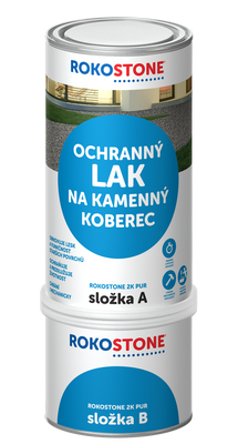Ochranný lak pro kamenný koberec ROKOSTONE® 2K PUR set 1 kg