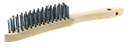 Drátěný kartáč 4řadý ocel
