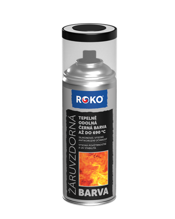 ROKO žáruvzdorná barva do 690 °C sprej 400 ml