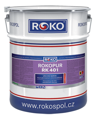 Vrchní polyuretanová pololesklá barva Rokopur RK 401 5 kg