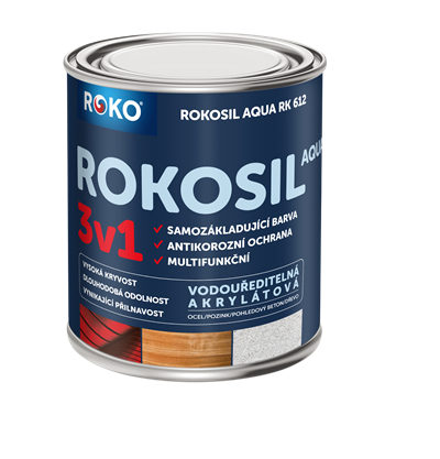 Samozákladující vodouředitelná barva Rokosil Aqua 3v1 RK 612 0,6 l