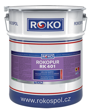 Vrchní polyuretanová pololesklá barva Rokopur RK 401 10 kg